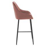 Scaun de bar Patrin, Portocaliu - Negru, 68x45x101 cm - Portocaliu