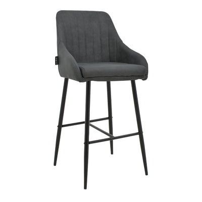 Scaun de bar Patrin picior -metal Gri inchis neagra