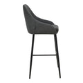 Scaun de bar Patrin picior -metal, Gri inchis neagra, 49x48x98 cm, detaliu produs