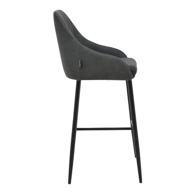 Scaun de bar Patrin picior -metal, Gri inchis neagra, 49x48x98 cm, detaliu produs