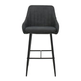 Scaun de bar Patrin picior -metal, Gri inchis neagra, 49x48x98 cm, perspectiva suplimentara