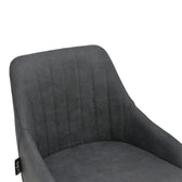 Scaun de bar Patrin picior -metal, Gri inchis neagra, 49x48x98 cm, foto produs 6