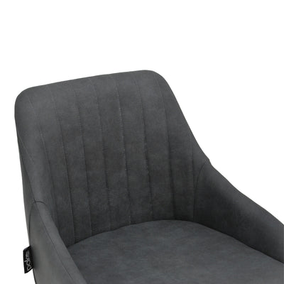 Scaun de bar Patrin picior -metal, Gri inchis neagra, 49x48x98 cm, foto produs 6