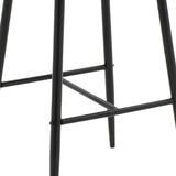 Scaun de bar Patrin picior -metal, Gri inchis neagra, 49x48x98 cm