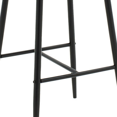 Scaun de bar Patrin picior -metal, Gri inchis neagra, 49x48x98 cm, foto produs 8