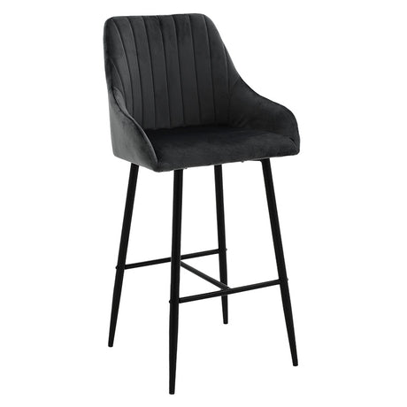 Scaun de bar Patrin, Portocaliu - Negru, 68x45x101 cm