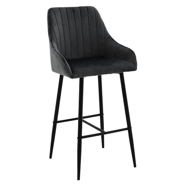 Scaun de bar Patrin, Portocaliu - Negru, 68x45x101 cm