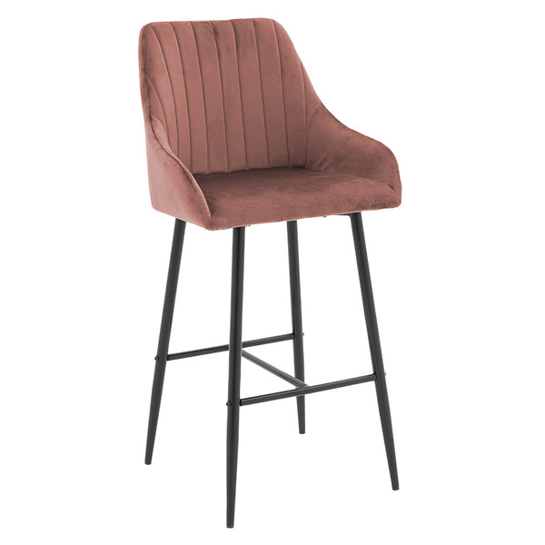 Scaun de bar Patrin, Portocaliu - Negru, 68x45x101 cm