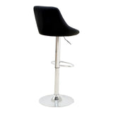 Scaun de bar reglabil pe inaltime Boronez, Negru, 47x49x112 cm - Negru
