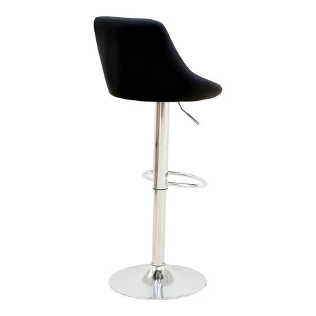 Scaun de bar reglabil pe inaltime Boronez, Negru, 47x49x112 cm