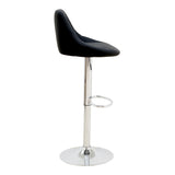 Scaun de bar reglabil pe inaltime Boronez, Negru, 47x49x112 cm - Negru