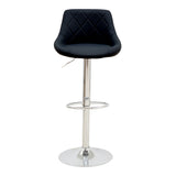 Scaun de bar reglabil pe inaltime Boronez, Negru, 47x49x112 cm - Negru