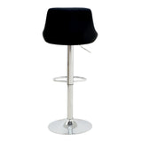 Scaun de bar reglabil pe inaltime Boronez, Negru, 47x49x112 cm - Negru