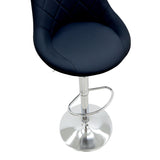 Scaun de bar reglabil pe inaltime Boronez, Negru, 47x49x112 cm - Negru