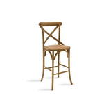 Scaun de bar Reid, Sonoma - Nuc, 52x45x116 cm - Nuc