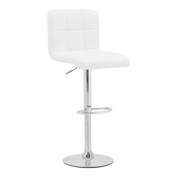 Scaun de bar Remina, Alb - Negru, 44x44x112 cm
