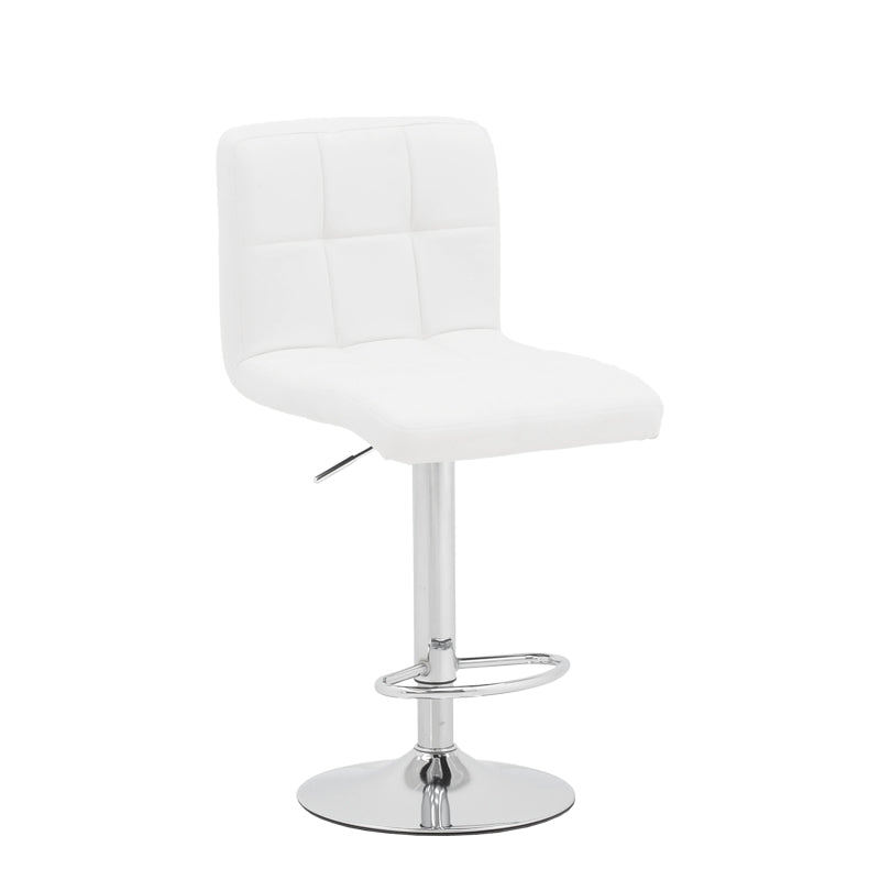 Scaun de bar Remina, Alb - Negru, 44x44x112 cm - Alb