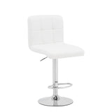 Scaun de bar Remina, Alb - Negru, 44x44x112 cm - Alb