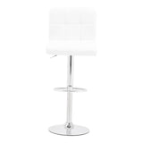Scaun de bar Remina, Alb - Negru, 44x44x112 cm - Alb
