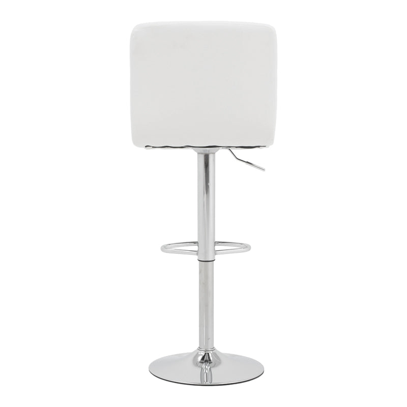 Scaun de bar Remina, Alb - Negru, 44x44x112 cm - Alb
