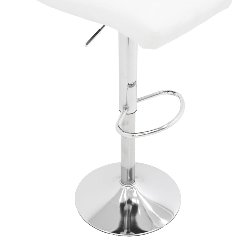 Scaun de bar Remina, Alb - Negru, 44x44x112 cm - Alb