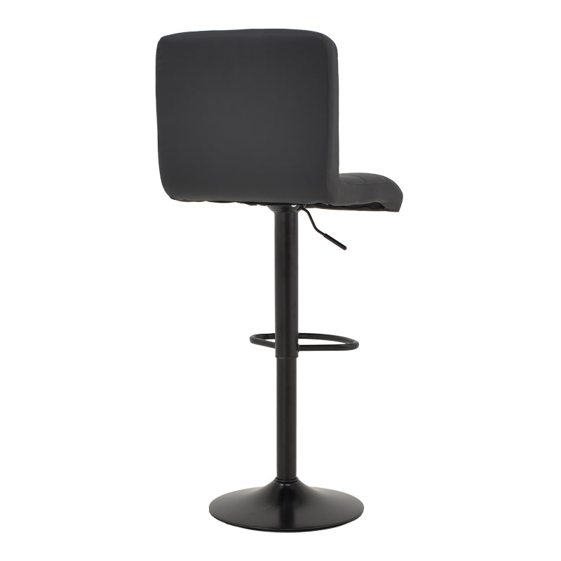 Scaun de bar Remina, Alb - Negru, 44x44x112 cm - Negru