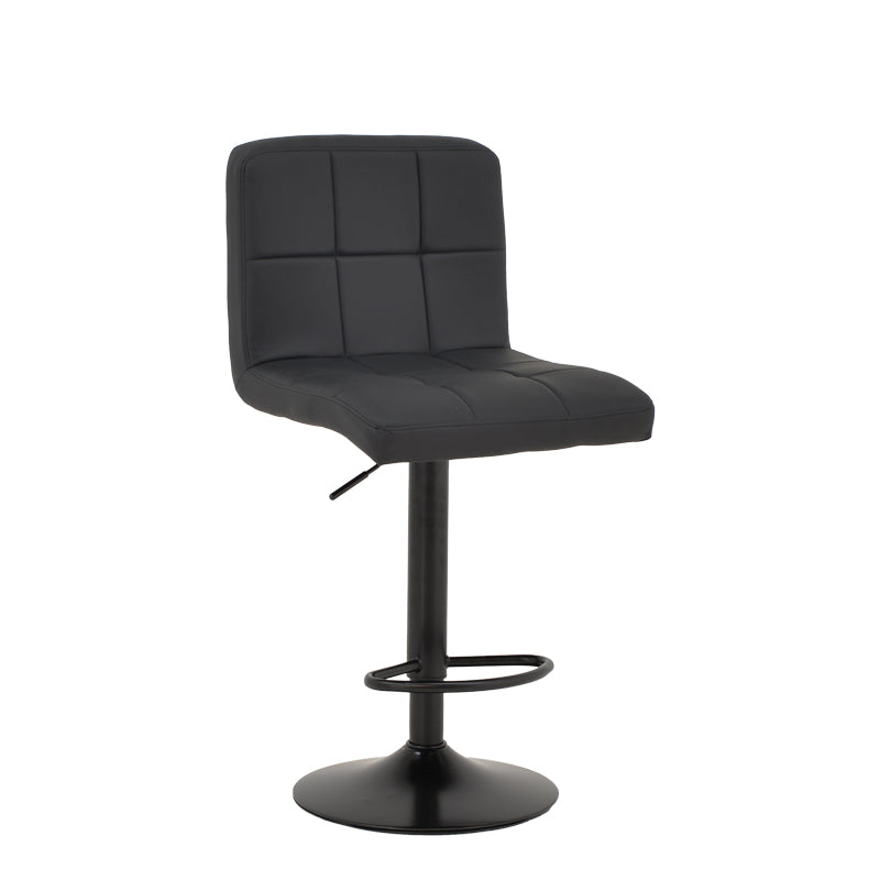 Scaun de bar Remina, Alb - Negru, 44x44x112 cm - Negru