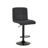 Scaun de bar Remina, Alb - Negru, 44x44x112 cm - Negru
