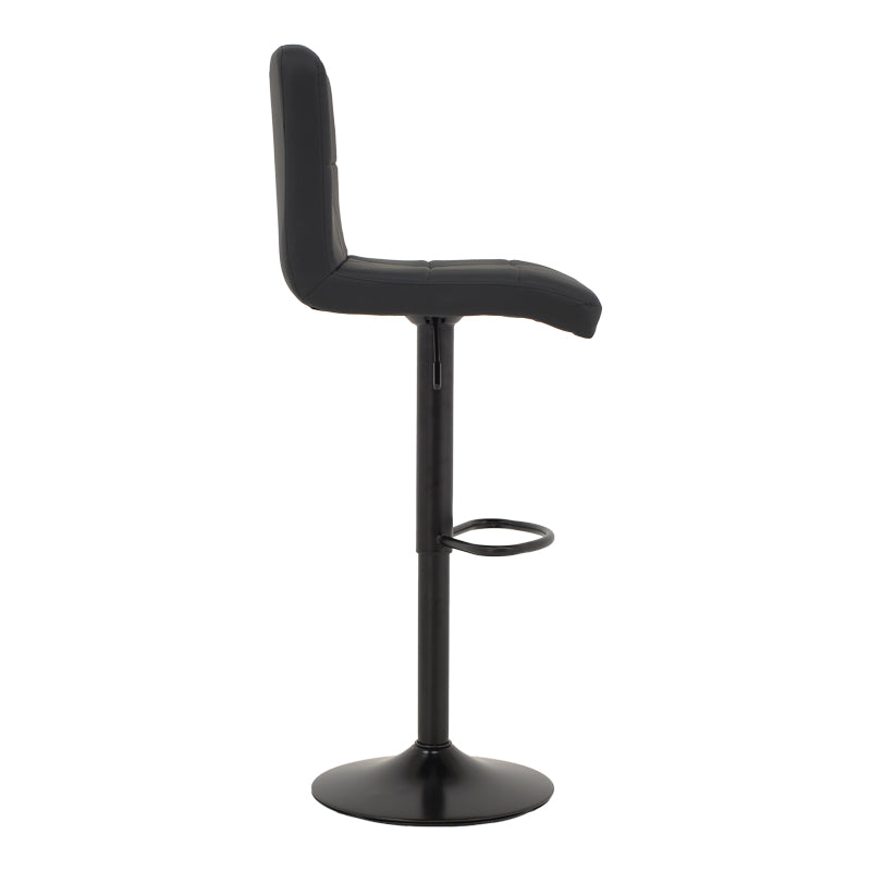 Scaun de bar Remina, Alb - Negru, 44x44x112 cm - Negru