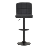 Scaun de bar Remina, Alb - Negru, 44x44x112 cm - Negru