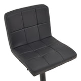 Scaun de bar Remina, Alb - Negru, 44x44x112 cm - Negru