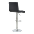 Scaun de bar Remina reglabil pe inaltime, pu-crom, 44x44x112 cm, imagine suplimentara