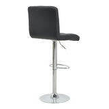 Scaun de bar Remina reglabil pe inaltime, pu-crom, 44x44x112 cm