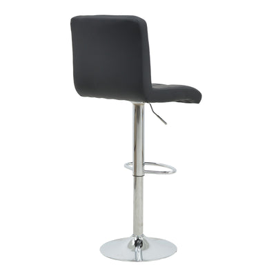 Scaun de bar Remina reglabil pe inaltime, pu-crom, 44x44x112 cm, imagine suplimentara