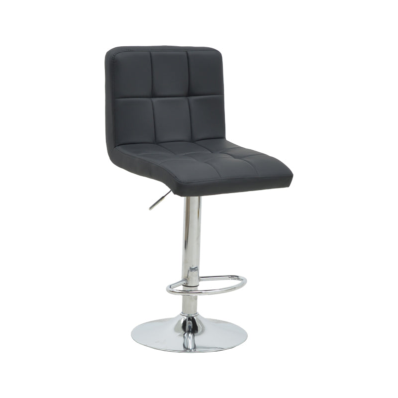 Scaun de bar Remina reglabil pe inaltime, pu-crom, 44x44x112 cm