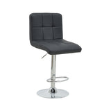 Scaun de bar Remina reglabil pe inaltime, pu-crom, 44x44x112 cm