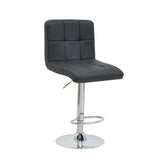 Scaun de bar Remina reglabil pe inaltime, pu-crom, 44x44x112 cm, detaliu produs