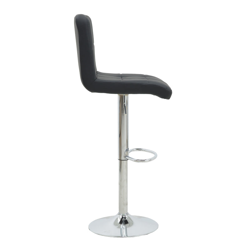 Scaun de bar Remina reglabil pe inaltime, pu-crom, 44x44x112 cm