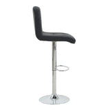 Scaun de bar Remina reglabil pe inaltime, pu-crom, 44x44x112 cm