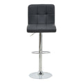 Scaun de bar Remina reglabil pe inaltime, pu-crom, 44x44x112 cm, foto produs