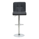 Scaun de bar Remina reglabil pe inaltime, pu-crom, 44x44x112 cm