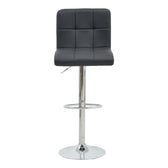 Scaun de bar Remina reglabil pe inaltime, pu-crom, 44x44x112 cm, foto produs