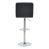 Scaun de bar Remina reglabil pe inaltime, pu-crom, 44x44x112 cm