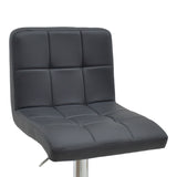Scaun de bar Remina reglabil pe inaltime, pu-crom, 44x44x112 cm