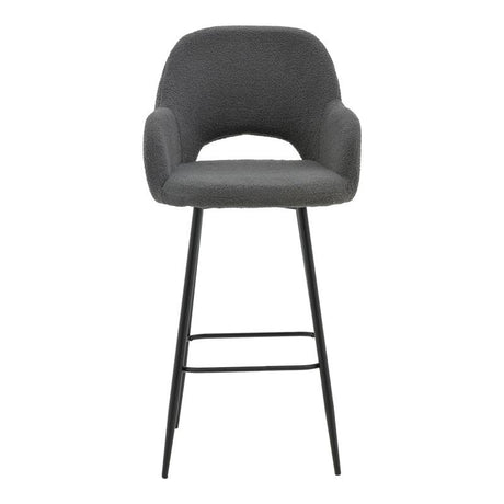 Scaun de bar Renish, Gri - Alb, 51x57x114 cm