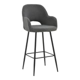 Scaun de bar Renish, Gri - Alb, 51x57x114 cm - Gri