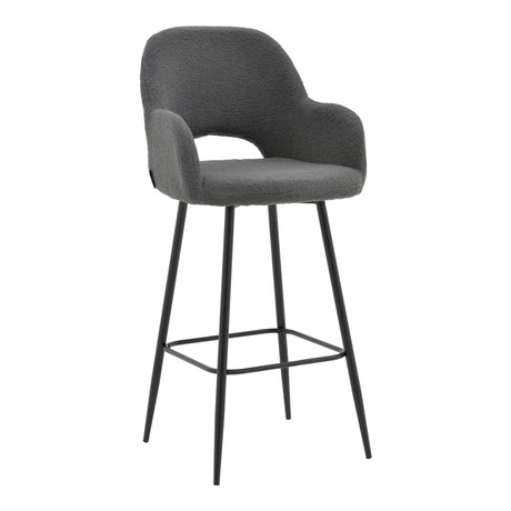 Scaun de bar Renish, Gri - Alb, 51x57x114 cm