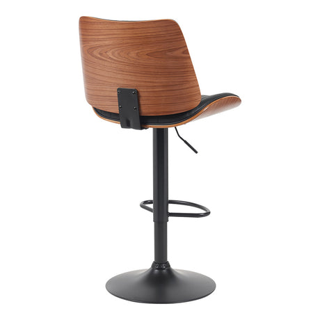 Scaun de bar rotativ cu functie ajustabila Amani Negru, Baza, Neagra, 51x54x88-107 cm