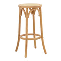 Scaun de bar Serzo lemn de fag si ratan Natural D36x71 cm