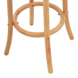 Scaun de bar Serzo lemn de fag si ratan, Natural, D36x71 cm